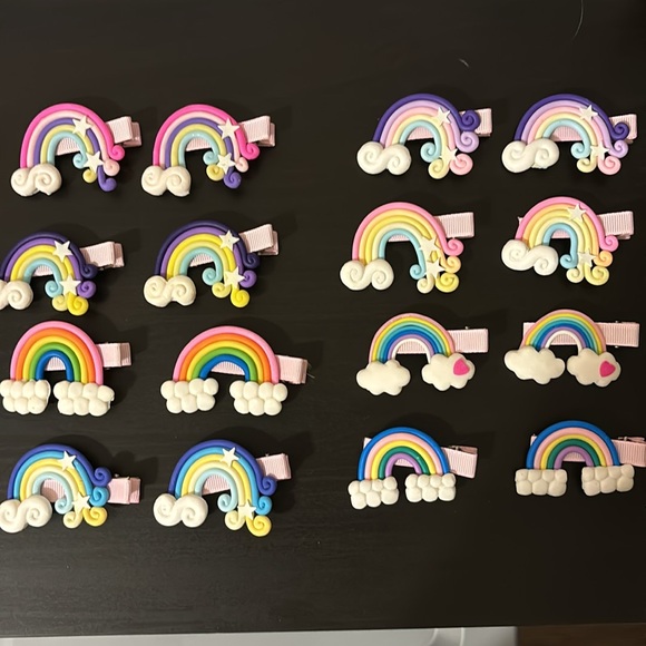 🔥SALE🔥 16 HAIR CLIPS SOFT RUBBER WITH METAL CLIP, NEW - Picture 1 of 10